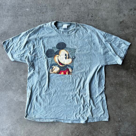 VINTAGE THE DISNEY STORE MICKEY MOUSE SHIRT MENS XL GRAY 00S GRAPHIC TEE - Picture 1 of 5